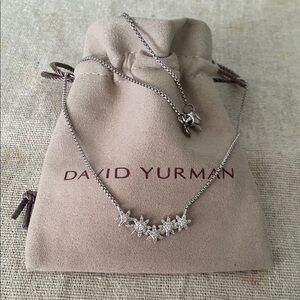 David Yurman Sterling Silver Starburst Cluster Necklace